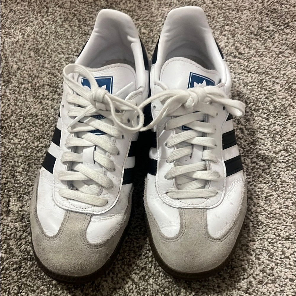 Adidas Samba White and Black Sneakers